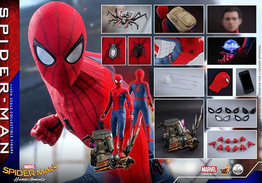SPYDER - スパイダーマン クオーター・スケールシリーズ 1/4 アクションフィギュア スパイダーマン:ホームカミング 完成品 可動フィギュア(QS014) ホットトイズ 1/4 クオーター・スケール スパイダーマン：ホームカミング